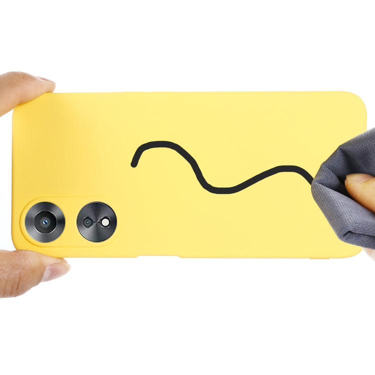 For OPPO A58 5G / A58x / A78 5G Global Pure Color Liquid Silicone Shockproof Phone Case