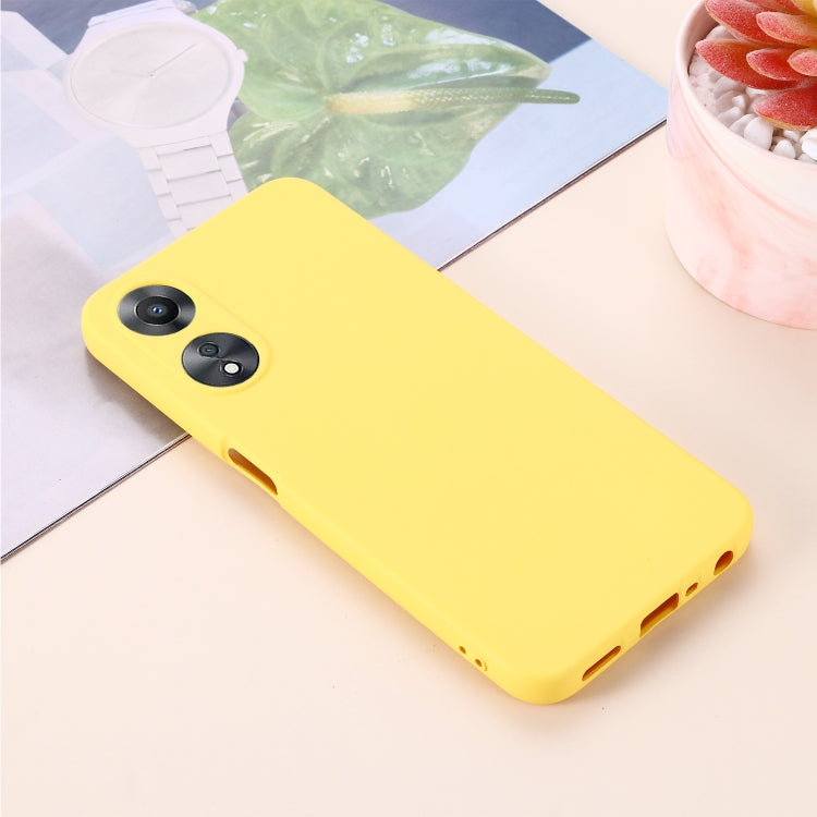 For OPPO A58 5G / A58x / A78 5G Global Pure Color Liquid Silicone Shockproof Phone Case