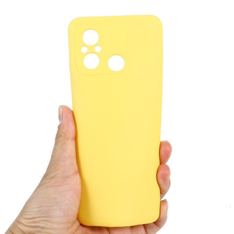 For Xiaomi Redmi 12C / 11A / Poco C55 Pure Color Liquid Silicone Shockproof Phone Case