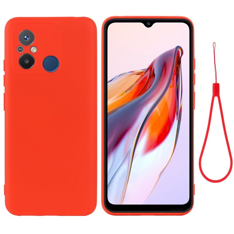 For Xiaomi Redmi 12C / 11A / Poco C55 Pure Color Liquid Silicone Shockproof Phone Case