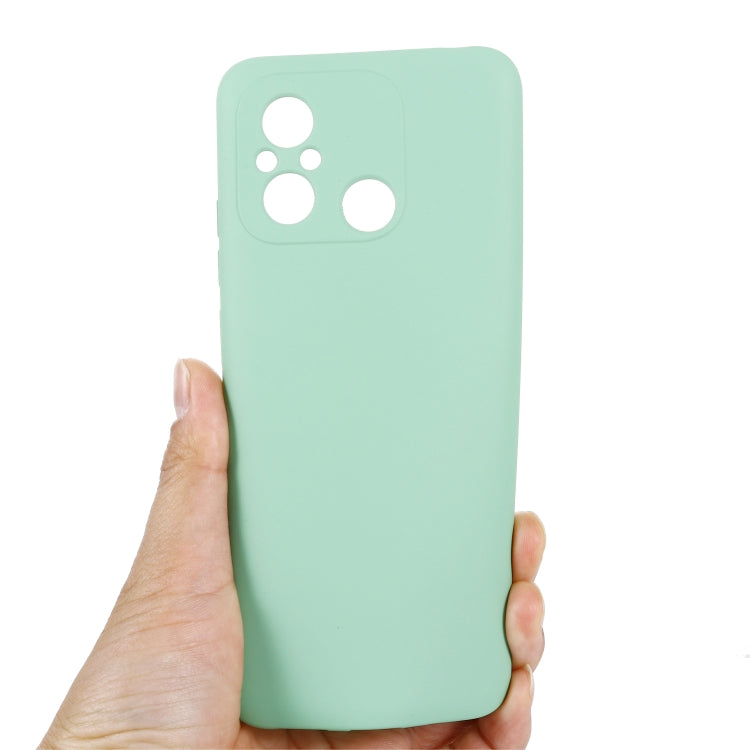 For Xiaomi Redmi 12C / 11A / Poco C55 Pure Color Liquid Silicone Shockproof Phone Case