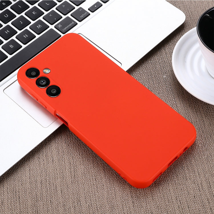 For Samsung Galaxy A14 4G Pure Color Liquid Silicone Shockproof Phone Case