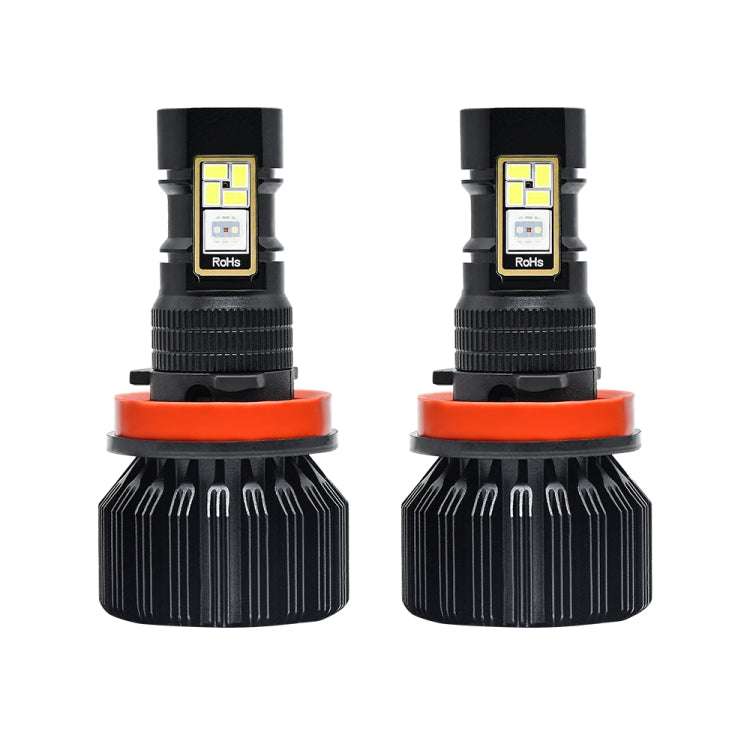 EV23 1 Pair H11 60W / 15000LM / DC 9-16V IP68 Waterproof Car RGB Fog Light