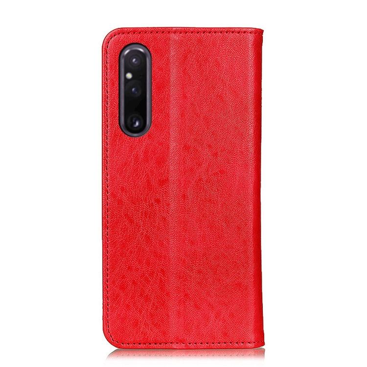 For Sony Xperia 1 V Magnetic Crazy Horse Texture Horizontal Flip Leather Phone Case