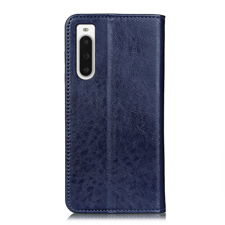 For Sony Xperia 10 V Magnetic Crazy Horse Texture Horizontal Flip Leather Phone Case