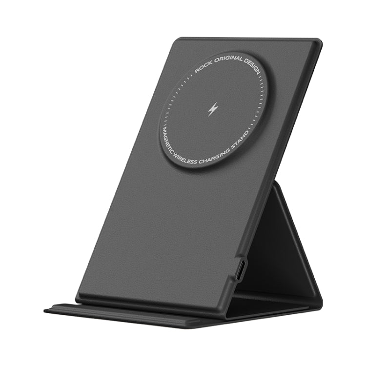 ROCK RWC-0886 W50 Leather Magnetic Wireless Charger Stand