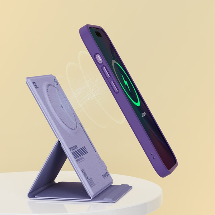 ROCK RWC-0886 W50 Leather Magnetic Wireless Charger Stand