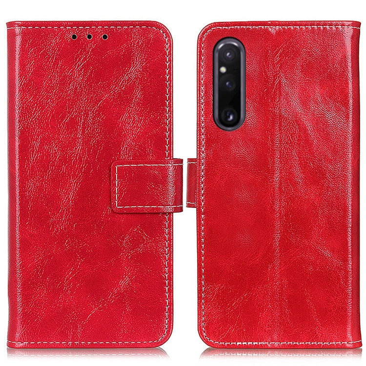 For Sony Xperia 1 V Retro Crazy Horse Texture Horizontal Flip Leather Phone Case