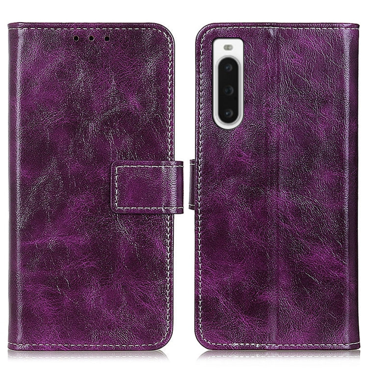 For Sony Xperia 10 V Retro Crazy Horse Texture Horizontal Flip Leather Phone Case