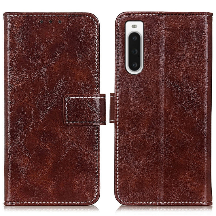 For Sony Xperia 10 V Retro Crazy Horse Texture Horizontal Flip Leather Phone Case
