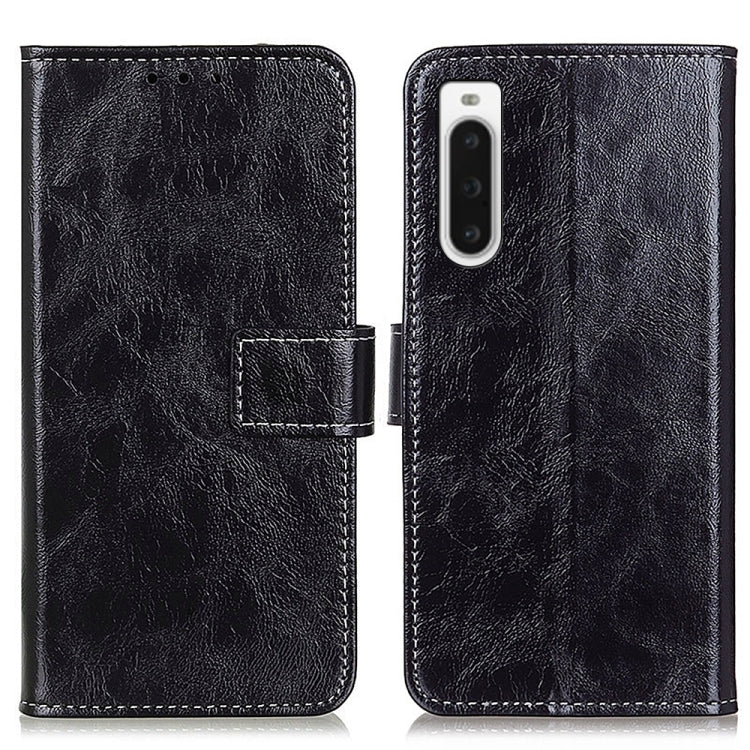 For Sony Xperia 10 V Retro Crazy Horse Texture Horizontal Flip Leather Phone Case
