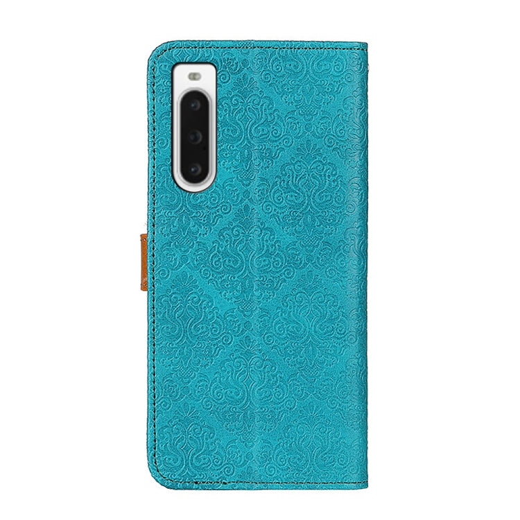 For Sony Xperia 10 V European Floral Embossed Leather Phone Case