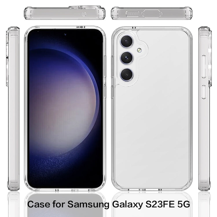 For Samsung Galaxy S23 FE 5G Scratchproof Acrylic TPU Phone Case(Transparent)