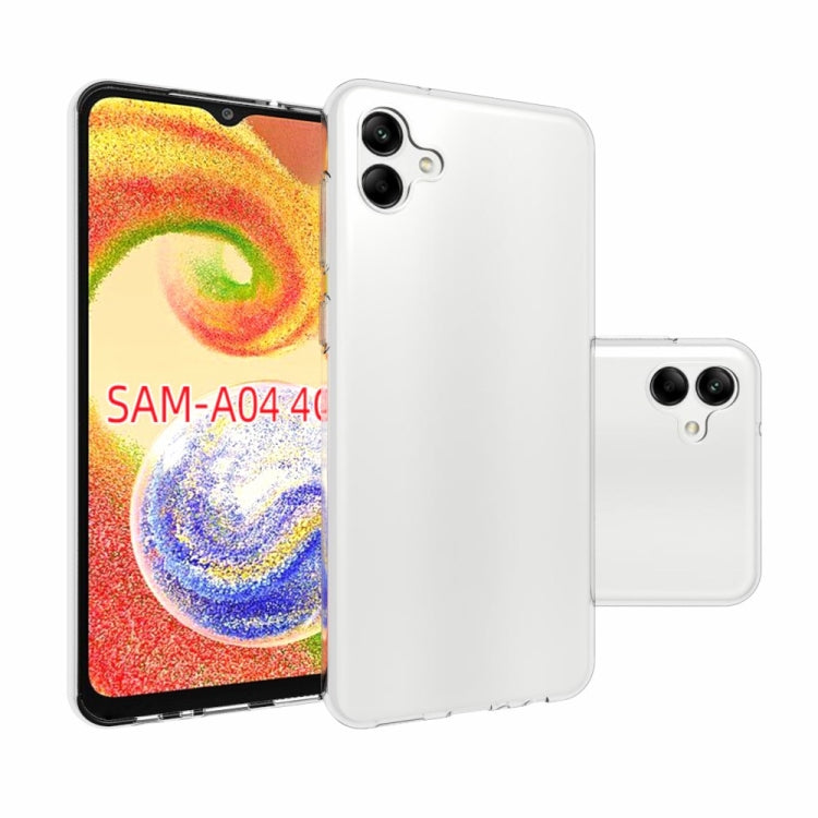 For Samsung Galaxy A04 4G Waterproof Texture TPU Phone Case(Transparent)