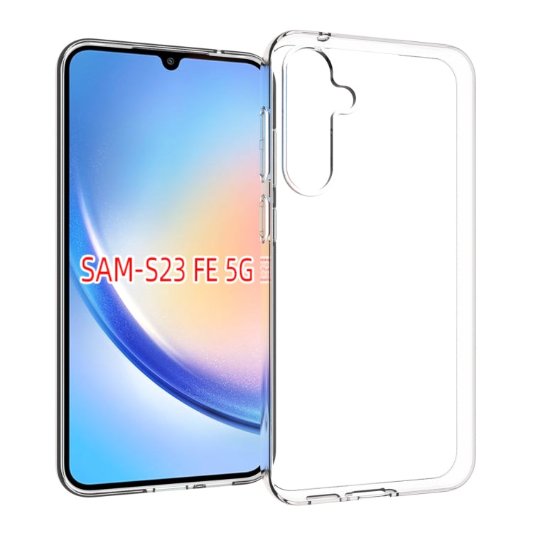 For Samsung Galaxy S23 FE 5G Waterproof Texture TPU Phone Case(Transparent)