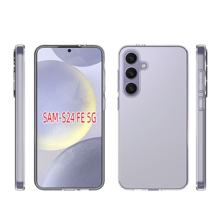 For Samsung Galaxy S24 FE 5G Waterproof Texture TPU Phone Case - Transparent