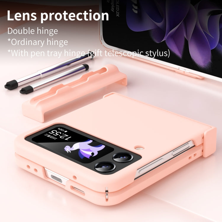 For Samsung Galaxy Z Flip4 5G Macaron Three-piece Set Phone Case with Stylus