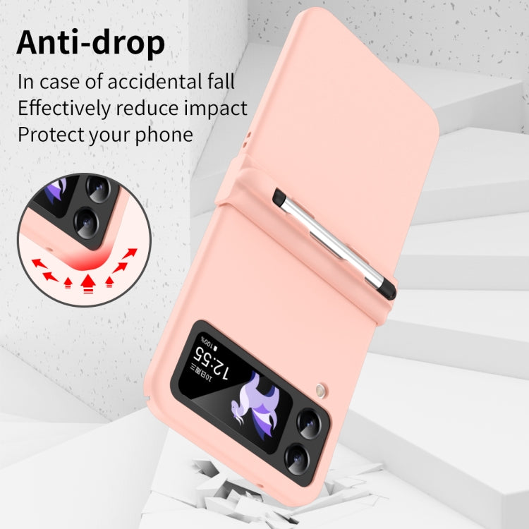 For Samsung Galaxy Z Flip4 5G Macaron Three-piece Set Phone Case with Stylus