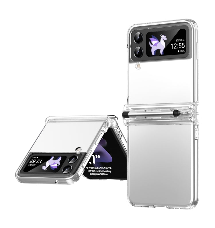 For Samsung Galaxy Z Flip4 5G Macaron Three-piece Set Phone Case with Stylus