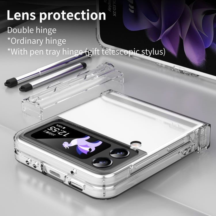 For Samsung Galaxy Z Flip4 5G Macaron Three-piece Set Phone Case with Stylus