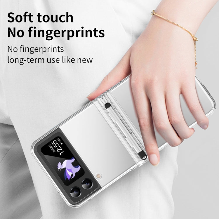 For Samsung Galaxy Z Flip4 5G Macaron Three-piece Set Phone Case with Stylus