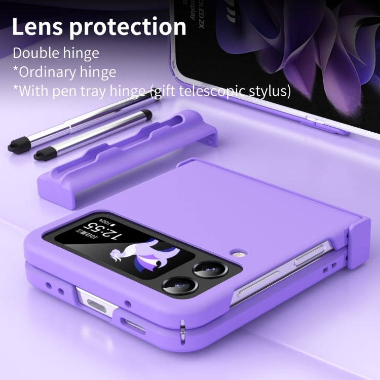 For Samsung Galaxy Z Flip4 5G Macaron Three-piece Set Phone Case with Stylus