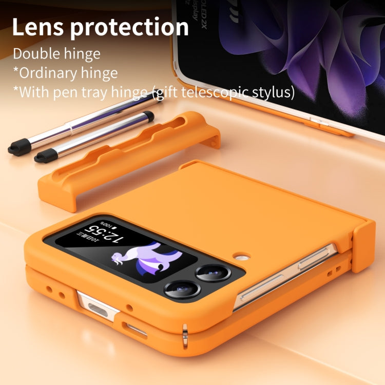 For Samsung Galaxy Z Flip4 5G Macaron Three-piece Set Phone Case with Stylus