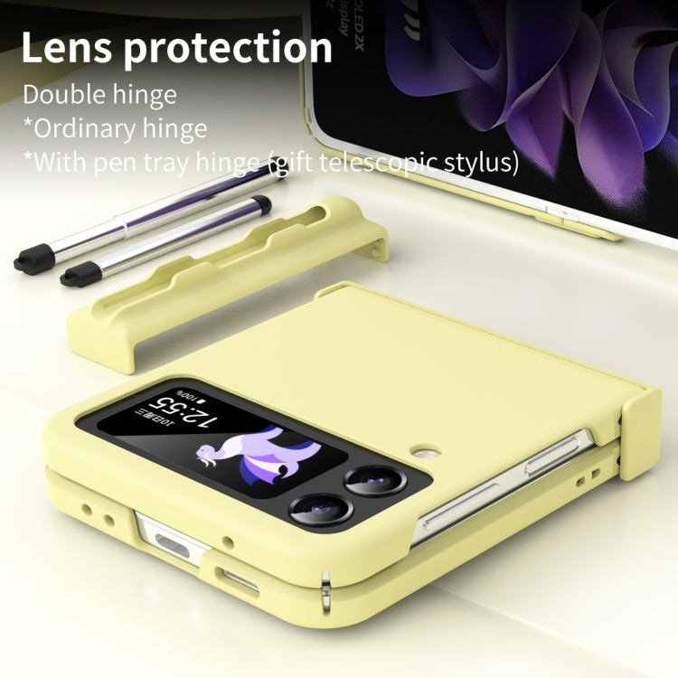 For Samsung Galaxy Z Flip4 5G Macaron Three-piece Set Phone Case with Stylus
