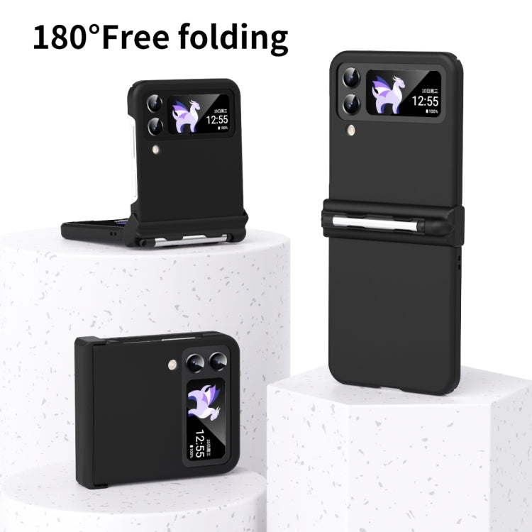 For Samsung Galaxy Z Flip4 5G Macaron Three-piece Set Phone Case with Stylus