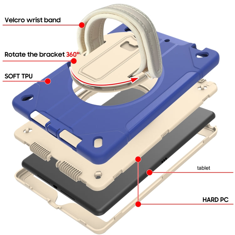 360-degree Rotating Holder Tablet Case with Wristband For iPad 10.2 2020 / 2019