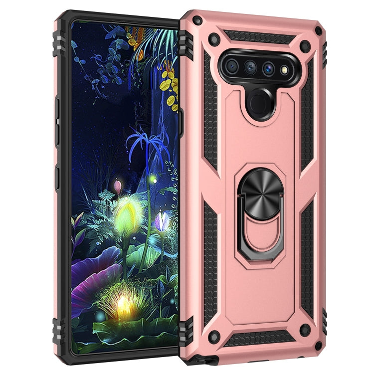 For LG Stylo 6 Shockproof TPU + PC Protective Case with 360 Degree Rotating Holder