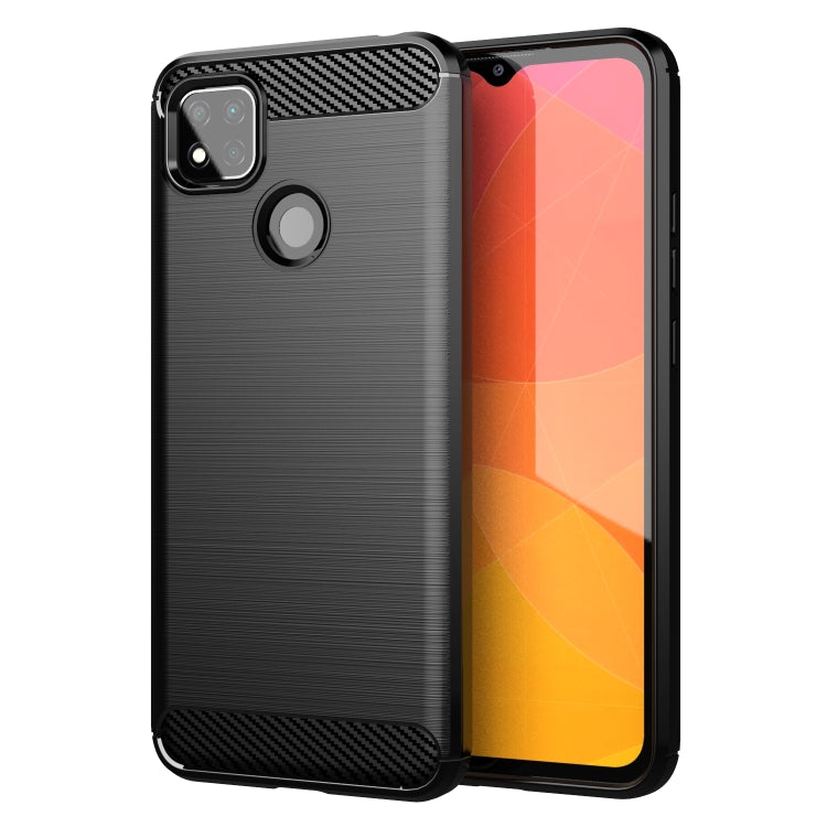 For Xiaomi Redmi 9 India Brushed Texture Carbon Fiber TPU Phone Case