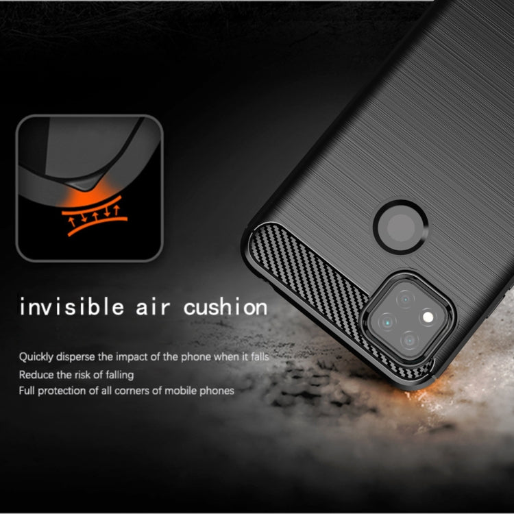 For Xiaomi Redmi 9 India Brushed Texture Carbon Fiber TPU Phone Case