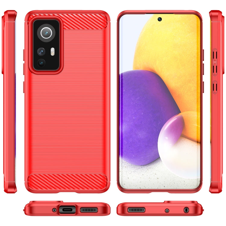 For Xiaomi Redmi 12S Brushed Texture Carbon Fiber TPU Phone Case