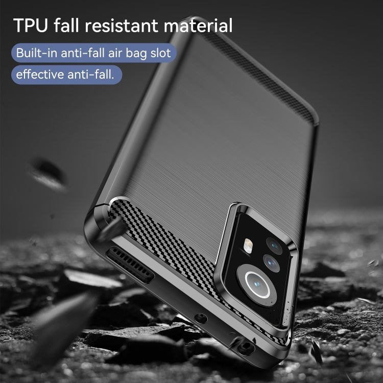 For Xiaomi Redmi 12S Brushed Texture Carbon Fiber TPU Phone Case