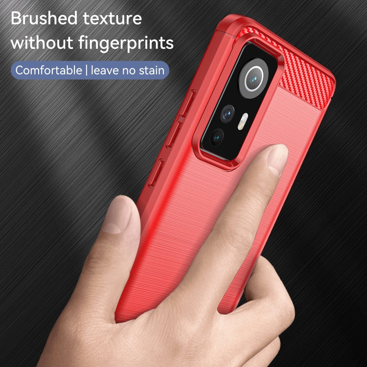 For Xiaomi 12X Brushed Texture Carbon Fiber TPU Phone Case
