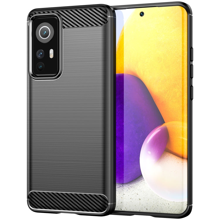 For Xiaomi 12X Brushed Texture Carbon Fiber TPU Phone Case