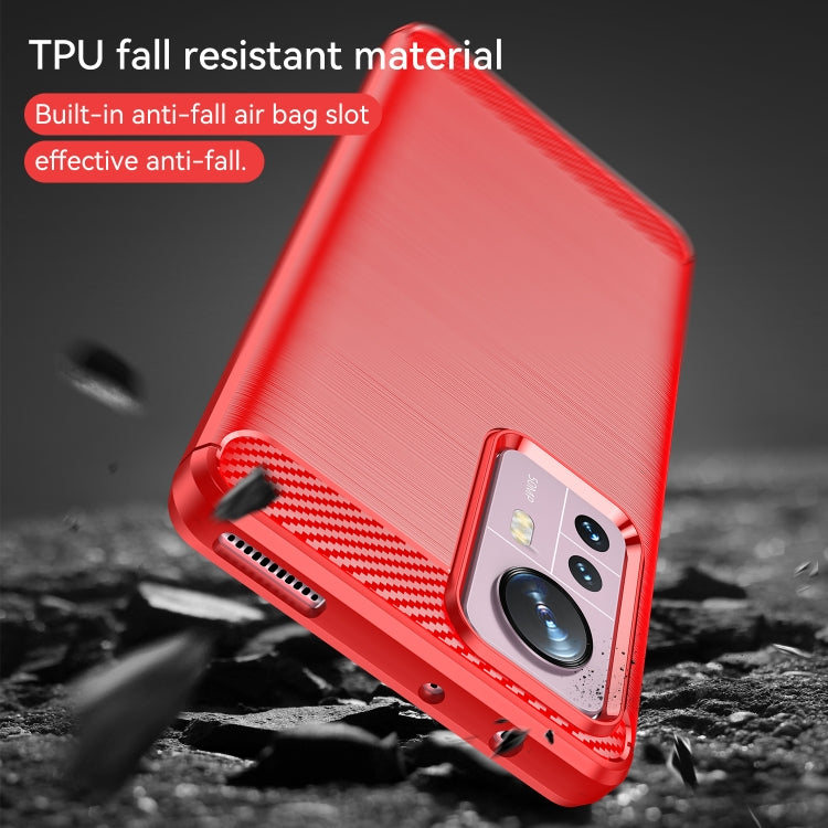For Xiaomi 12 Pro Dimensity Brushed Texture Carbon Fiber TPU Phone Case