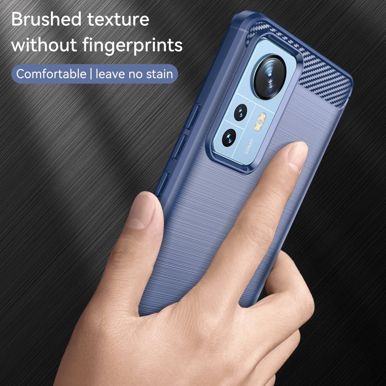 For Xiaomi 12S Pro Brushed Texture Carbon Fiber TPU Phone Case