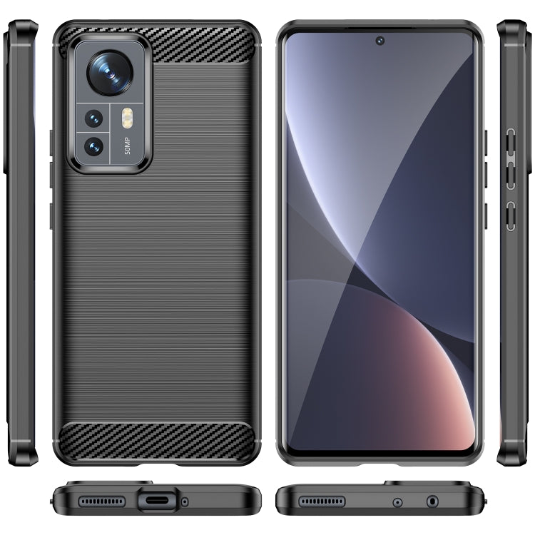For Xiaomi 12S Pro Brushed Texture Carbon Fiber TPU Phone Case