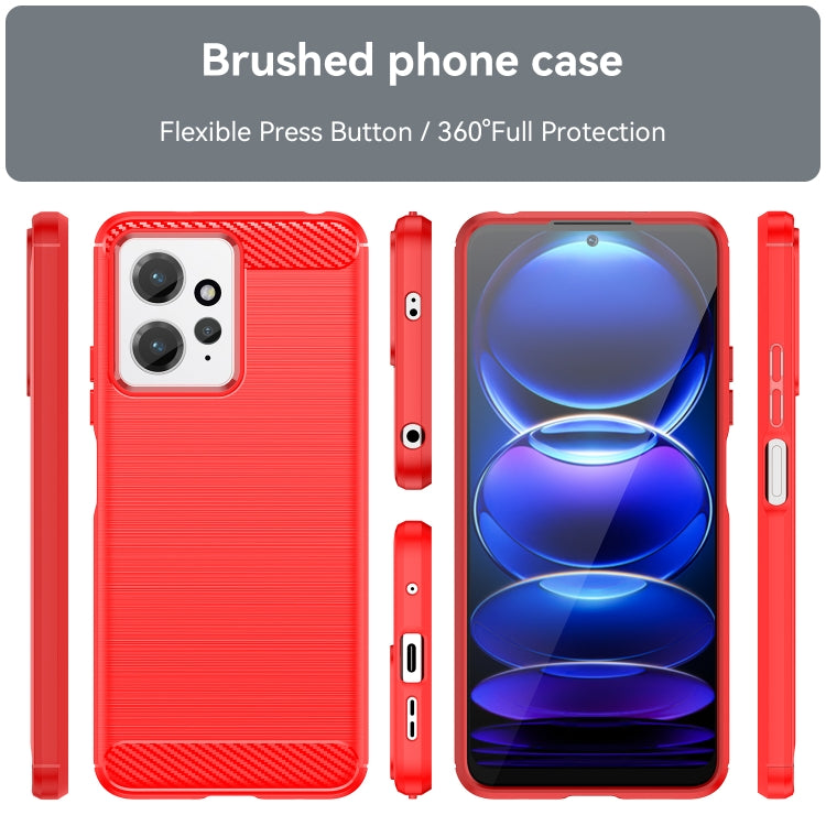 For Xiaomi Redmi Note 12 4G Global Brushed Texture Carbon Fiber TPU Phone Case
