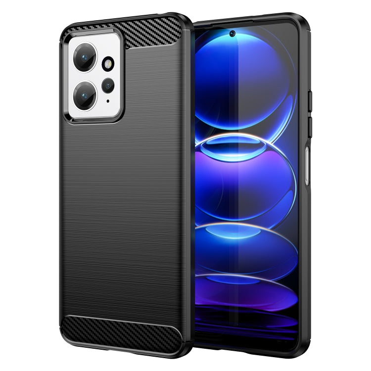 For Xiaomi Redmi Note 12 4G Global Brushed Texture Carbon Fiber TPU Phone Case