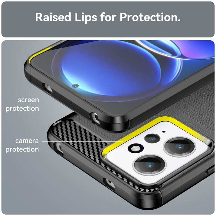 For Xiaomi Redmi Note 12 4G Global Brushed Texture Carbon Fiber TPU Phone Case