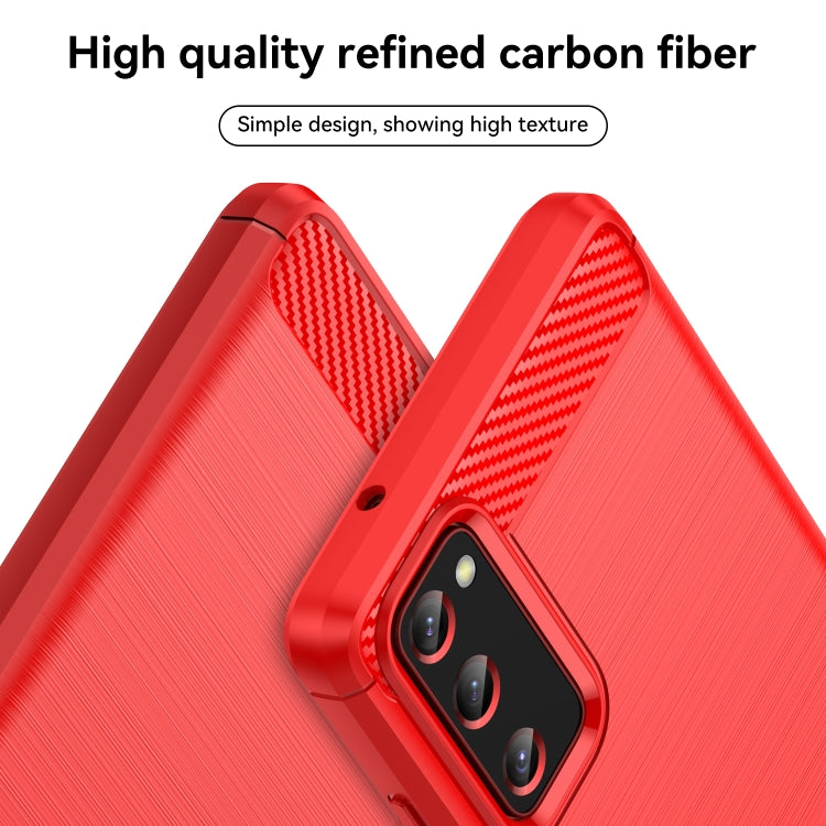 For Samsung Galaxy S20 FE Brushed Texture Carbon Fiber TPU Phone Case