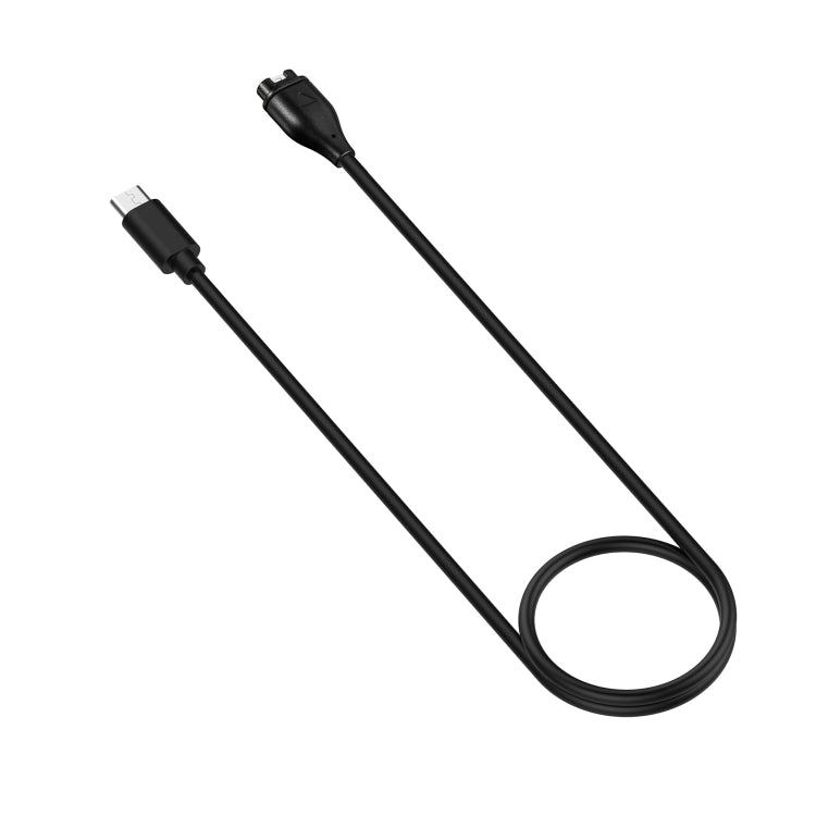 For Garmin Forerunner 265 / 265S / 965 Universal Type-C / USB-C Smart Watch Charging Cable, Length: 1m(Black)