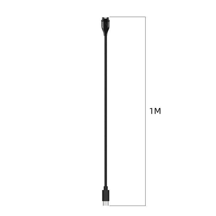For Garmin Forerunner 265 / 265S / 965 Universal Type-C / USB-C Smart Watch Charging Cable, Length: 1m(Black)