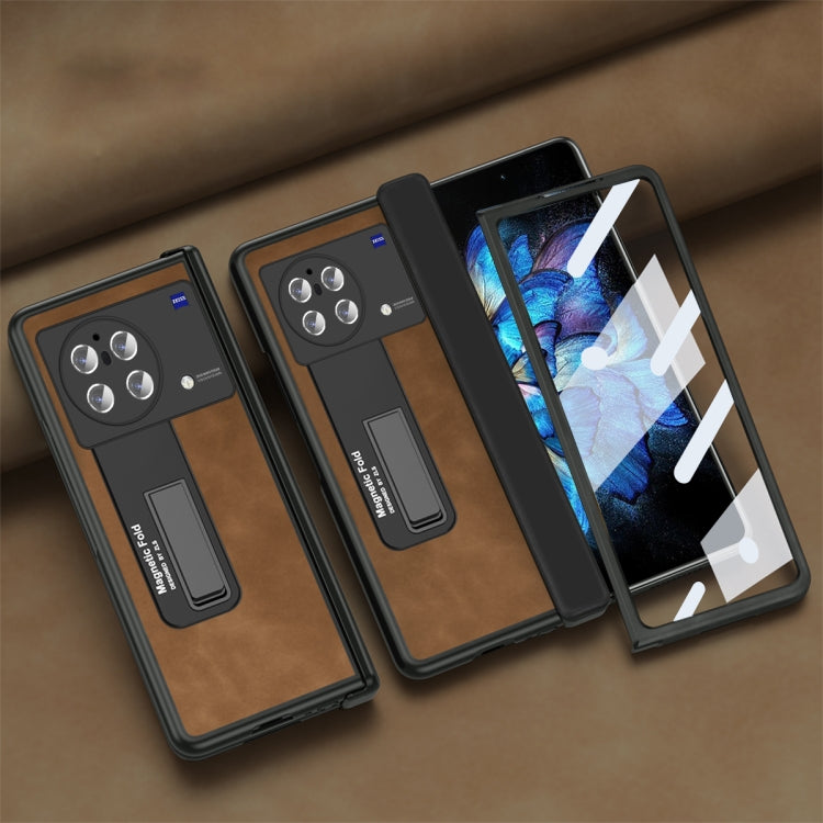 For vivo X Fold Napa Texture All-inclusive Phone Case