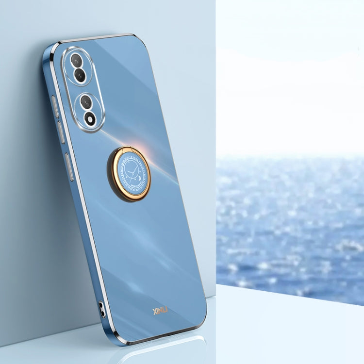 For vivo Y100 XINLI Straight Edge 6D Electroplate TPU Phone Case with Ring Holder