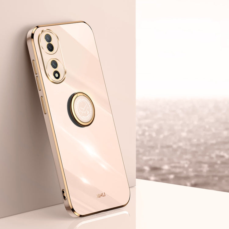 For vivo Y100 XINLI Straight Edge 6D Electroplate TPU Phone Case with Ring Holder