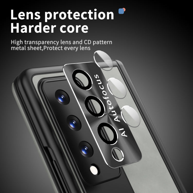 For Samsung Galaxy Z Fold3 5G Napa Pattern All-inclusive Magnetic Phone Case